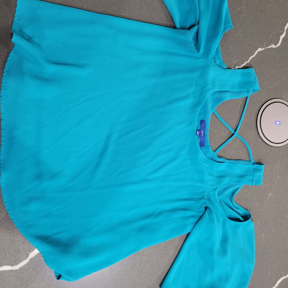Teal Apt. 9 Blouse